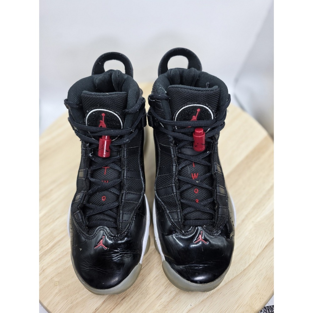 Boys Size 5Y Nike Air Jordan 6 Rings 323419-064 Black Basketball Shoes Sneakers - Picture 4 of 7